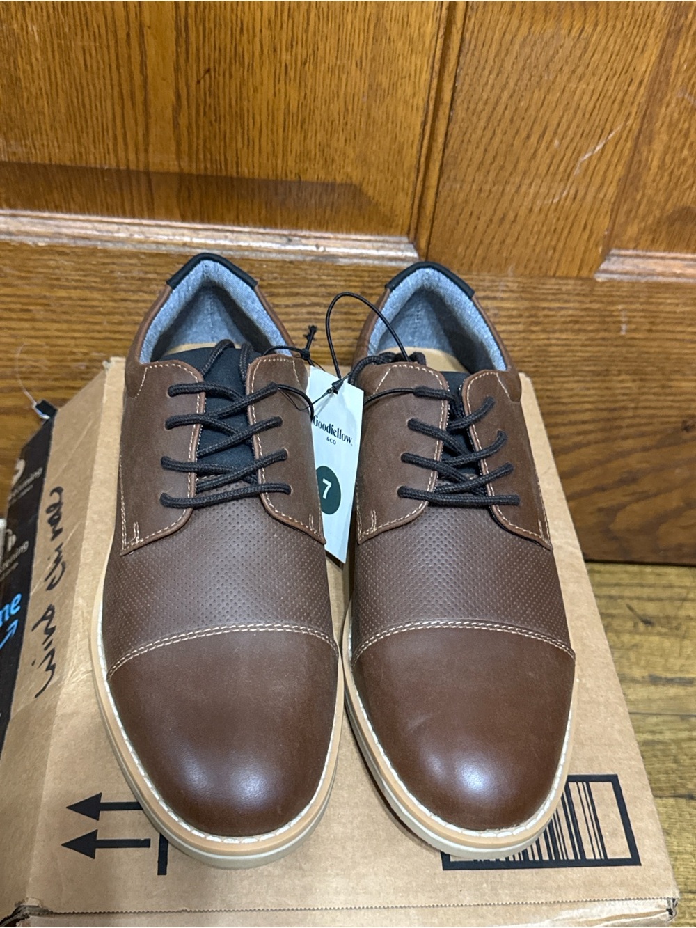 Men's 7 Goodfellow & Co Brown Casual Lace-Up Shoes